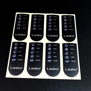 Autocollant personnalisé pour panneau de commande, imprimé en sérigraphie, étiquette transparente en PET pour dispositif LED, panneau électrique, membrane d'ordinateur - Product Image 3