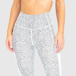 High Waist Full-Length Twist Simple <b>Leggings</b> with Side Stripe and Four-Way Stretch Spandex Nylon Fabric - Product Image 4
