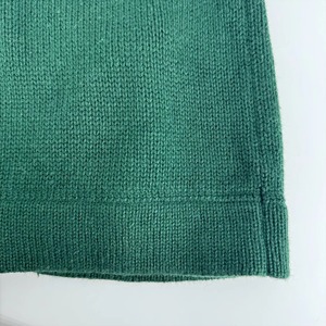 Cardigan tricoté unisexe 100 % coton personnalisé OEM, col en V, manches longues, coupe ample, avec patch intarsia lettré, léger pour l'automne - Product Image 4