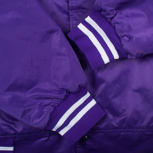 Best Quality Fashion Bulk Bomber <b>Purple</b> Color Silk Satin Best Quality Breathable <b>Varsity</b> Satin College <b>Jacket</b> - Product Image 3