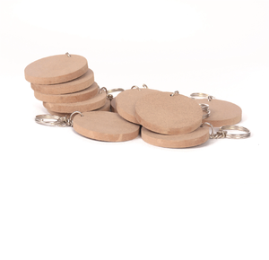 MDF Keychain Sublimation Wood MDF Keychain Blanks <b>Keyring</b> Double Sided Sublimation Blank 2x2 Inch - Product Image 5