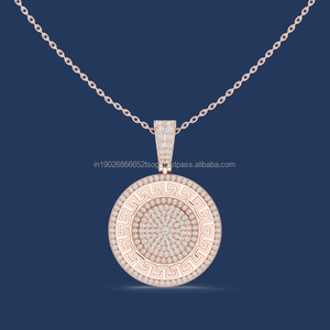 Collar con colgante de arte abstracto de oro de 14K Forns jewels para mujer - Product Image 1