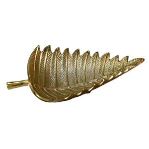 Bandeja de hojas Peepal doradas, bandeja grande para manualidades de Metal y plato para servir, accesorios de decoración de boda, bandeja para servir, decoración del hogar - Product Image 5