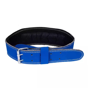 Cinturón de cuero azul para levantamiento de pesas, soporte para la espalda, cinturón de entrenamiento de powerlifting, hebilla resistente, protector de cintura - Product Image 2