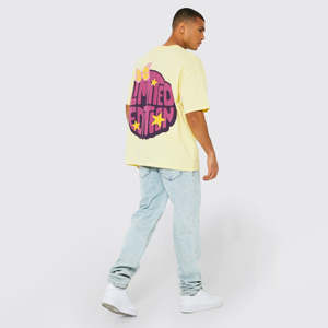 Camiseta Oversize para Hombre 300GSM, Estilo Hip Hop, Ajuste Holgado, Cuello Redondo, Lavado Ácido, Estampado Trasero Personalizado DTG, 100% Algodón Anti-Pilling - Product Image 6