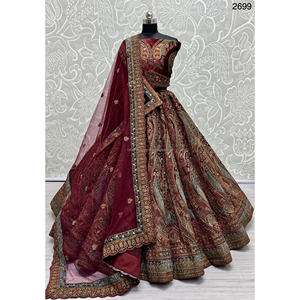 Nupcial Indio Desgaste Terciopelo Colecciones Para Novia Con Zarkhan Trabajo Por Fabzone - Product Image 4