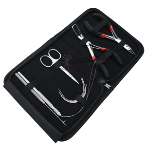 ชุดอุปกรณ์ต่อผมพร้อมเครื่องมือระดับช่างมืออาชีพ คีมหนีบลูกปัด 3 รู กรรไกรขนาดเล็กพร้อมห่วงและตะขอ - Product Image 1