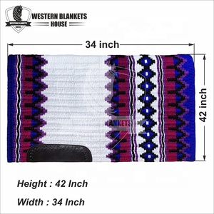 Best Quality Western Dressage Horse Saddle Pads New Zealand Wool CZ Oily Leather with Zari Gel <b>Heavy</b> Show Pad Comfortable - Product Image 5