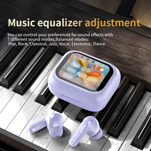 ANC TWS Không Dây Earbuds Với Đầy Đủ <span class=keywords><strong>LCD</strong></span> Màn Hình Cảm Ứng Trong Tai Chơi Game Headphone Với ENC Cảm Ứng Thông Minh Chức Năng Chống Thấm Nước - Product Image 3