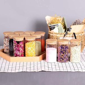 Top Seller 120Ml 150Ml 200Ml 300Ml 950Ml Food Grade Borosilicate Glass <b>Jar</b> With Bamboo Lid - Product Image 2