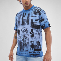T-shirt Homme Personnalisé Rétro Streetwear Oversize en Coton Lourd 100% Respirant à Manches Courtes Lavé de Haute Qualité pour l'Été