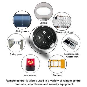 Système d'alarme de porte de garage à clonage automatique de haute qualité 433 MHz/315 MHz <span class=keywords><strong>RF</strong></span> à code roulant 6V 4 boutons - Product Image 4