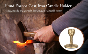 Luxury Iron Handmade Lead Free Candle Holder Set | Modern Hammered Iron <b>Candlestick</b> Holder Home Decor Wedding Easter Christmas - Product Image 5