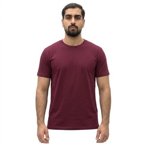 Men's Black <b>Cotton</b> Regular Fit O-Neck T-Shirt Short Sleeve Solid Color Front Logo Streetwear Jersey Knitted <b>Fabric</b> - Product Image 3