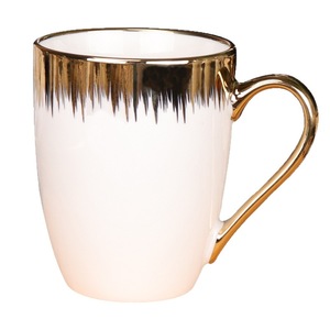 แก้วกาแฟเซรามิกขอบทองหรูหราประณีตทำมือ ลายหยดน้ำสีทอง ขนาด 360 มล. แก้วน้ำชาโบนไชน่าคุณภาพสูงสำหรับ G - Product Image 6