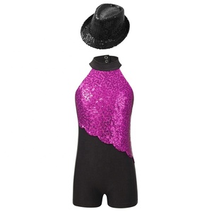 4-16 Trẻ Em Cô Gái Jazz Khiêu Vũ Hiệu Suất Trang Phục Leotard Với Hat Cho Trượt Băng Nghệ Thuật Thể Dục Nhịp Điệu Thể Dục Lớp Cuộc Thi Đảng - Product Image 3