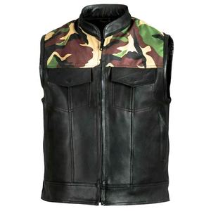 Gilet en cuir pour hommes de haute qualité, équipement de protection durable et élégant pour moto - Product Image 4