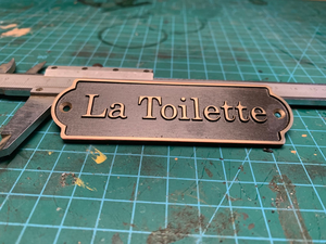 Brass French Toilet Sign La Toilette Door <b>Plaque</b> <b>Engraved</b> Bathroom Door Sign Vintage WC Restroom Nameplate Decorative Brass Wall - Product Image 3