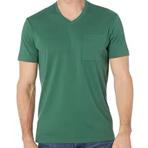 เสื้อยืดโอเวอร์ไซส์ผ้าคอตตอนและโพลีเอสเตอร์ถักแบบเรียบ ขนาดปกติ ผลิตตามสั่ง ขายส่ง คุณภาพดี สำหรับผู้ชาย ทำจากผ้าฝ้าย 100% - Product Image 1