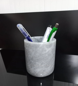 Marble <b>Pen</b> Holder Desk Organizer Storage <b>Pen</b> Holder with Floral Design Wholesale Best Price Available Desk Organizer - Product Image 4
