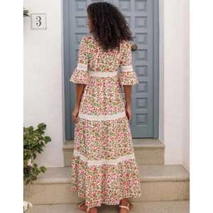 ชุดเดรสยาวลำลองผ้าฝ้ายธรรมชาติสำหรับผู้หญิง ดีไซน์เรียบหรู ทำมือ เหมาะสำหรับใส่ไปชายหาด เนื้อผ้านุ่ม ระบายอากาศได้ดี - Product Image 2