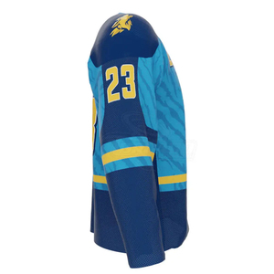 Custom Men High Quality Vintage Funny Breathable Plus Size Summer Sublimation Embroidered Long Sleeve Ice Hockey Jersey - Product Image 1