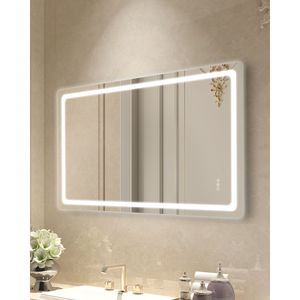 Specchio LED da Bagno Rettangolare 36x72 Pollici Antiappannamento con Luci di Memoria, Retroilluminato e Illuminato Frontalmente - Product Image 1
