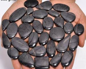 Aamna Gems Lot de cabochons en hyperstène naturel mélangé, pierres précieuses brutes polies, coupe ovale noire, qualité supérieure pour la fabrication de bijoux - Product Image 3