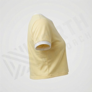 เสื้อครอปท็อปผู้หญิงผ้าฝ้ายพรีเมียมสีสันตามสั่ง น้ำหนักเบา สไตล์สตรีทแวร์ แห้งเร็ว เสื้อเชิ้ตสีพื้นแบบปรับแต่งได้ ชุดออกกำลังกาย - Product Image 3