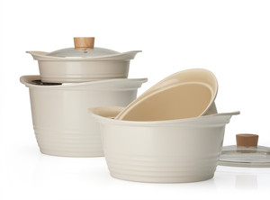 Cacerola Baja BASIC IH (Olla Baja) 22CM - Serie de Ollas de Cerámica Basic, Cerámica sin PFOA, Utensilios de Cocina Antiadherentes de Fácil Limpieza - Product Image 4