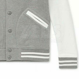Blouson universitaire pour hommes avec boutons recouverts personnalisés, style décontracté, vente en gros, collection 2026 - Product Image 3
