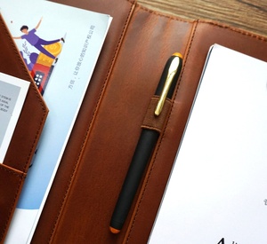 Cartera de cuero Carta A4 Tamaño legal Bloc de notas Folio Planificador y nombre Logo Boda Regalo de cumpleaños 2017 - Product Image 4