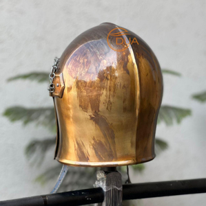 Casque médiéval Barbuta à visière - Armure de chevalier en acier de calibre 18, portable pour reconstitutions historiques, costumes, exposition - Product Image 5