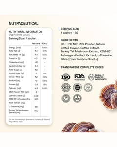 Mélange de café aux champignons Turkey Tail, boisson naturelle quotidienne pour une énergie douce, une meilleure concentration et un soutien au bien-être - Product Image 6