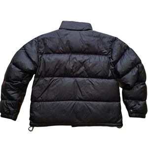 Chaqueta acolchada negra para mujer, con cuello alto, cierre de cremallera, abrigo de invierno grueso de manga larga y corte corto - Product Image 4