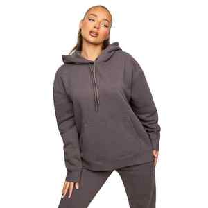 Oversized charcoal grey <b>hoodie</b> and sweatpants set for women cozy loungewear aesthetic - Product Image 6