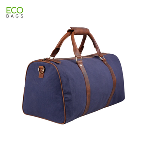 กระเป๋าเดินทางผ้าแคนวาสแบบยูนิเซ็กซ์พร้อมเชือกผูกโลโก้ที่กำหนดเองดีไซน์ทันสมัยมีซิปปิดผลิตในเวียดนาม - Product Image 3