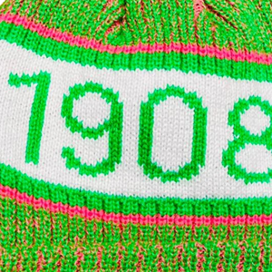AKA <b>Beanie</b> <b>Hat</b> Without Pom Green White Embroidered Letter Knit Winter Cap Warm Casual Fashion Headwear Stylish <b>Hat</b> for <b>Men</b> Women - Product Image 6