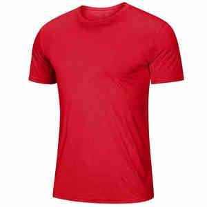 T-shirts pour hommes décontractés de couleur unie avec logo personnalisé, 100% coton, col en V, manches courtes, coupe régulière, respirant, fabriqué au Pakistan - Product Image 1