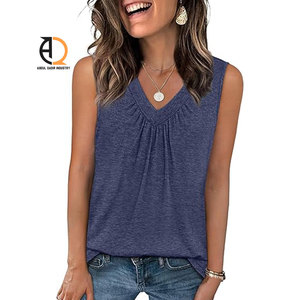 เสื้อกล้ามผู้หญิงลำลองผ้าฝ้ายแขนกุด - Product Image 5