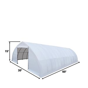 TMG ST3060V Telo di Copertura in PVC Resistente da 17 once, 9,14 m x 18,29 m, con Porte Passanti per Capanno Attrezzi, Palestra o Negozio - Product Image 3