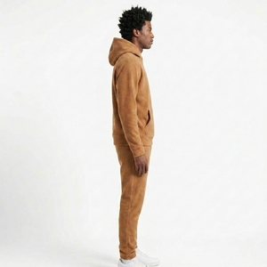 Men 2 Piece Hoodie Tracksuit Set Pullover Fleece Jogger <b>Pants</b> Comfortable Soft Lounge Custom OEM Wholesale Manufacturer - Product Image 3