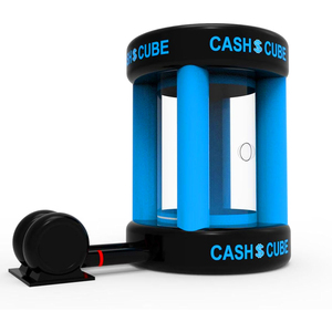 Cube gonflable commercial pour jeu de carnaval avec distributeur de billets |   Stand de distribution d'argent portable pour promotions et événements - Product Image 3