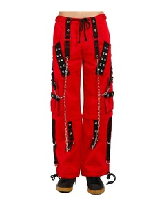Pantalon Gothique Homme Unisexe Coupe Droite Détail Bretelles Mode Sombre Fabrication Personnalisée - Product Image 1