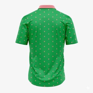 Camisa de vestir con botones y estampado de lunares sublimados de la hermandad Alpha AKA, lista para enviar, estilo griego informal para mujer, EE. UU. - Product Image 5