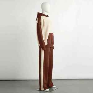 Conjunto de Sudadera con Capucha y Pantalones Deportivos de Poliéster y Algodón para Hombre, Diseño Personalizado Vintage, Efecto Desgastado, con Pedrería, Ecológico - Product Image 4