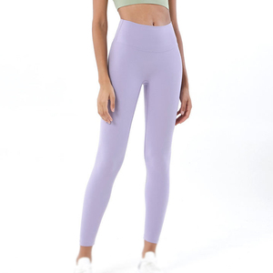High Waist Full Length Yoga <b>Leggings</b> <b>Seamless</b> Stretch Spandex Nylon Solid Color Women's Fitness Pants - Product Image 3