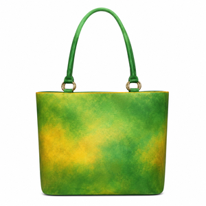 Sac fourre-tout en cuir véritable peint à la main, motif perroquet tropical, sac à bandoulière de créateur pour femme, Conifer - Product Image 2