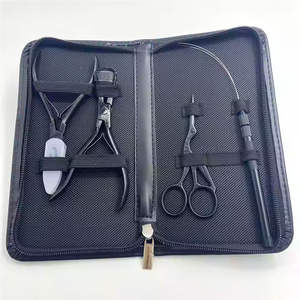 ชุดอุปกรณ์ต่อผมแบบถักมือใหม่เอี่ยม สีทอง พร้อมอุปกรณ์ต่อผมสแตนเลสอย่างดี กล่องสีดำ  รับสกรีนโลโก้ - Product Image 3