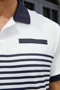 Camisetas Polo Casuales para Hombre, Manga Corta, Estilo Golf, Clásicas a Rayas, Corte Ajustado - Product Image 2